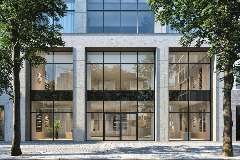 Fassade Fassade mit Objekttür